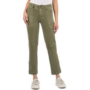 Kut From The Kloth Medium Olive Elizabeth Straight Jeans High Rise E22-3